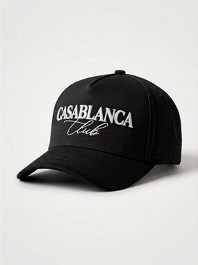 Casablanca Era Club Black SnapBack Logo Baseball Cap